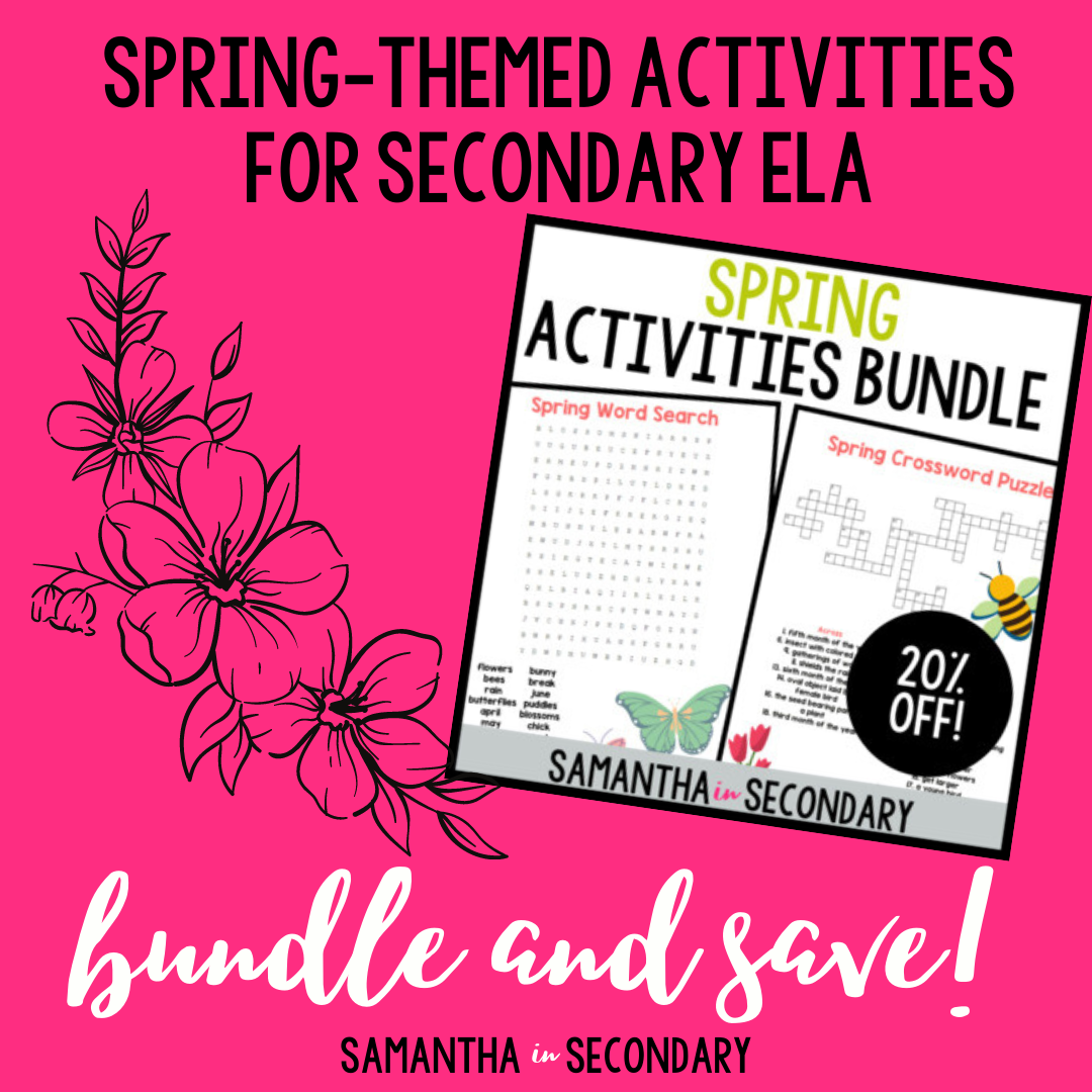 Spring Word Games Activities by Samantha in Secondary
