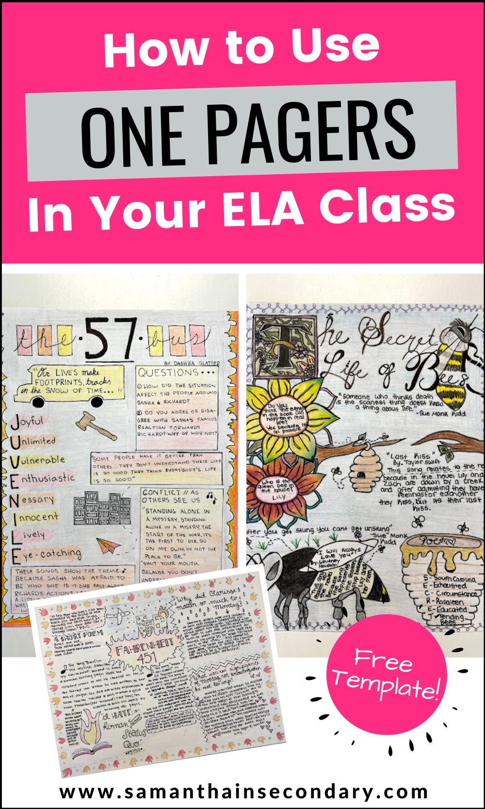 How to Use One Pagers in Your English Language Arts Classroom