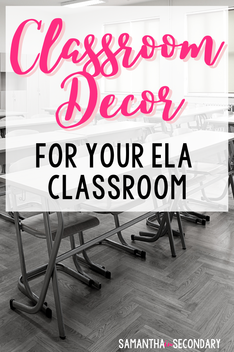 ELA Classroom Decor for Secondary Students