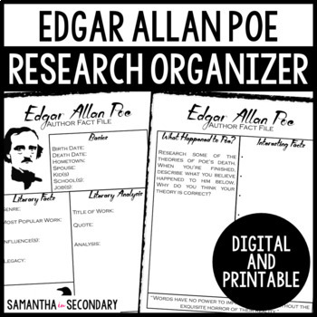short story unit 10th grade edgar-allan-poe-worksheet